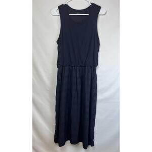 Prana Women's Size Med Black Pull On Midi Sleeveless Athleisure Summer Dress